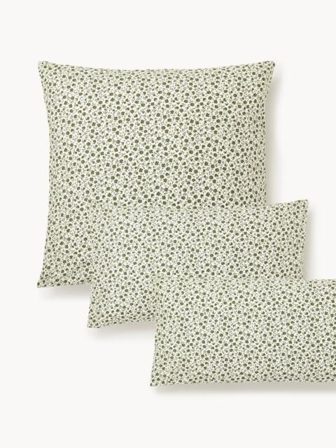 Washed Cotton Pillowcase Nolana with A Small Floral Pattern