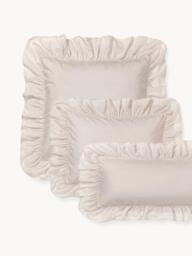 Washed Cotton Percale Pillowcase Louane with Ruffles