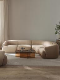 Modular Bouclé Corner Sofa Sofia (4-seater) - thumbnail 2