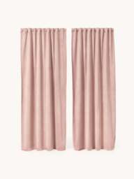 Velvet Dim-Out Multi-Band Curtains Rush, Set of 2, W 135 cm - thumbnail 2