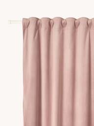 Velvet Dim-Out Multi-Band Curtains Rush, Set of 2, W 135 cm - thumbnail 1