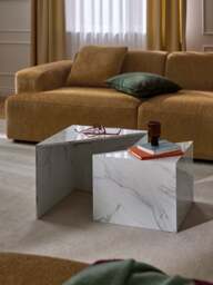 Coffee Tables Vilma in Marble Effect, Set of 2 - thumbnail 9