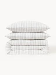 Washed Linen Duvet Cover Telma with Stripes - thumbnail 3