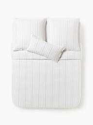 Washed Linen Duvet Cover Telma with Stripes - thumbnail 2