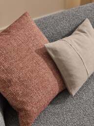Hand-Woven Cushion Cover Terre with Decorative Seam - thumbnail 8