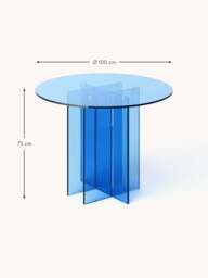 Round Glass Dining Table Anouk, in various sizes - thumbnail 8