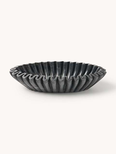 Handmade Oval Decorative Marble Bowl Santorini, W 35 cm - image 1