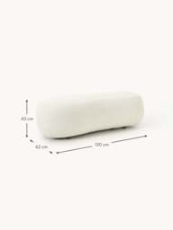 Bouclé XL Ottoman Alba - thumbnail 9