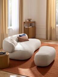 Bouclé XL Ottoman Alba - thumbnail 7
