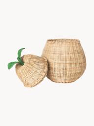 Kids Handmade Rattan Storage Basket Pear - thumbnail 3