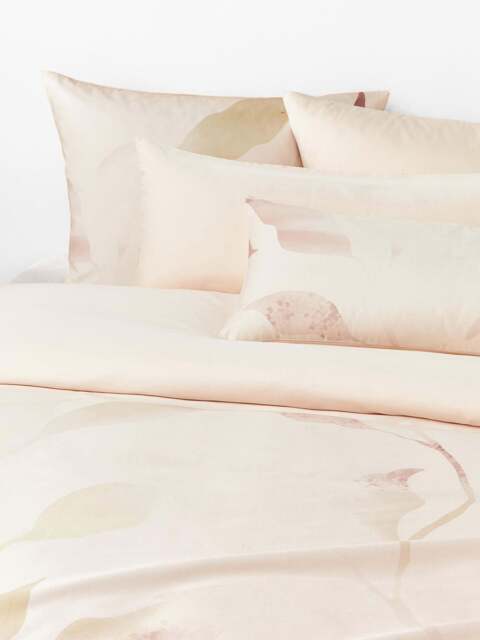 Cotton Sateen Duvet Cover Marino with Floral Print - image 1