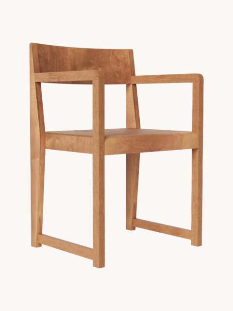Birch Wood Arm Chair 01 - image 1