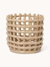 Handmade Ceramic Storage Basket Nalan, H 15 cm - thumbnail 1