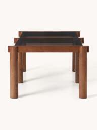 Oak Wood Dining Table Rory with Glass Tabletop, in various sizes - thumbnail 3