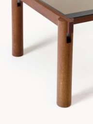 Oak Wood Dining Table Rory with Glass Tabletop, in various sizes - thumbnail 4