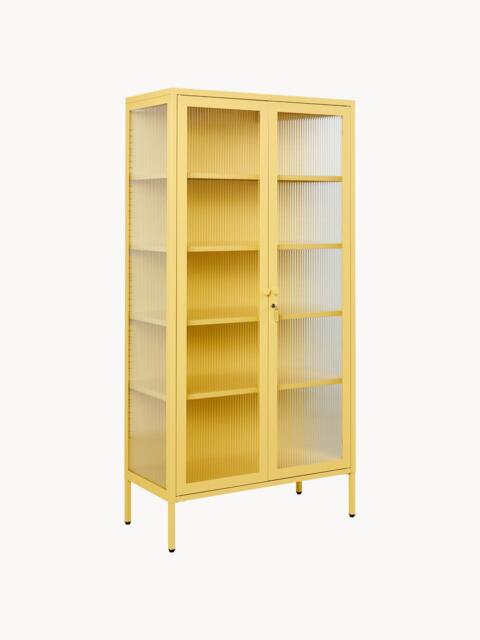 Metal Display Cabinet The Collector with Ribbed Glass - image 1