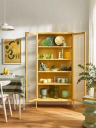 Metal Display Cabinet The Collector with Ribbed Glass - thumbnail 7