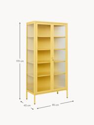Metal Display Cabinet The Collector with Ribbed Glass - thumbnail 8