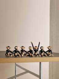Oak Wood Decorative Object Monkey Mini - thumbnail 3