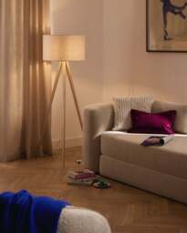 Solid Wood Tripod Floor Lamp Jake - thumbnail 7