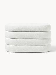Small Bouclé Upholstered Bench Alto with Storage Space - thumbnail 4