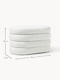 Small Bouclé Upholstered Bench Alto with Storage Space - thumbnail 9
