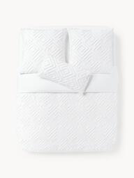 Cotton Percale Duvet Cover Phil with Tufted Design - thumbnail 2