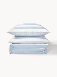 Striped Reversible Cotton Duvet Cover Lorena - thumbnail 3