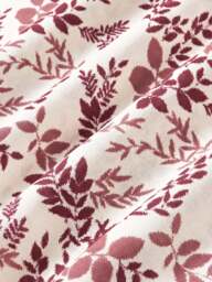 Leaf Print Pillowcase Pola in Linen-Cotton Blend with Flange - thumbnail 5