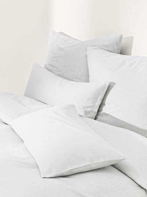 Flannel Duvet Cover Javon with Fine Stripes - image 1