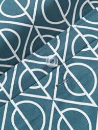 Geometric Print Cotton Duvet Cover Jella - thumbnail 3