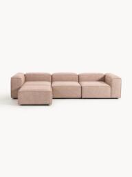 Linen Blend Modular Sofa Lennon (4-seater) with ottoman (left/right) - thumbnail 5
