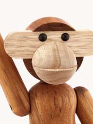 Handmade Teak Wood Decorative Object Monkey - thumbnail 3