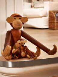 Handmade Teak Wood Decorative Object Monkey - thumbnail 2