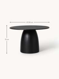 Round Dining Table Nelly with Groove Structure, in various sizes - thumbnail 7