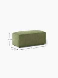 Corduroy Ottoman Melva, W 99 x D 42 cm - thumbnail 9
