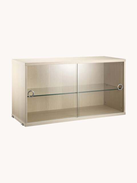 Display Cabinet String System with Sliding Glass Doors, W 78 x D 30 cm - image 1