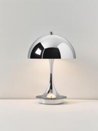 Small Portable LED Table Lamp Panthella 160, Design Verner Panton - thumbnail 5