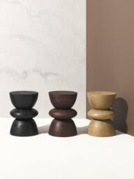 Round Mango Wood Side Table Benno - thumbnail 7