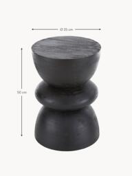 Round Mango Wood Side Table Benno - thumbnail 5