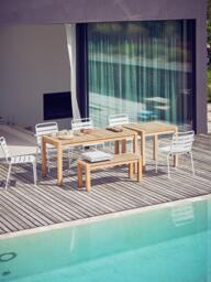 Teak Wood Garden Table Samoa, 75 X 60 cm - thumbnail 5