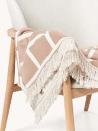 Checked Reversible Throw Edison with Fringed Hem - thumbnail 5