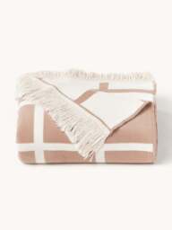 Checked Reversible Throw Edison with Fringed Hem - thumbnail 1
