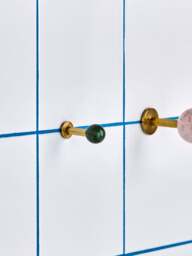 Handmade Metal Wall Hooks Ball, Set of 2 - thumbnail 4