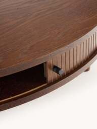 Coffee Table Calary with Fluted Front, Ø 110 cm - thumbnail 4