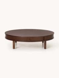 Coffee Table Calary with Fluted Front, Ø 110 cm - thumbnail 2