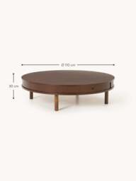Coffee Table Calary with Fluted Front, Ø 110 cm - thumbnail 7