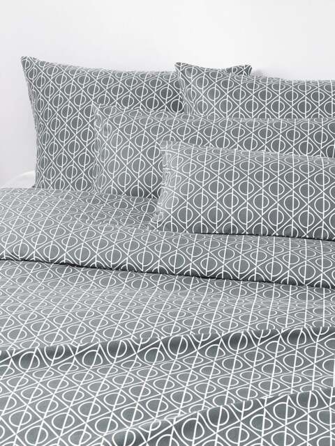 Geometric Print Cotton Duvet Cover Jella - image 1