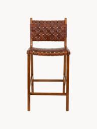 Teak Wood Counter Chair Perugia with Braided Seat Surface - thumbnail 2