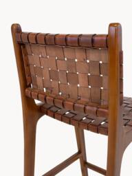 Teak Wood Counter Chair Perugia with Braided Seat Surface - thumbnail 5